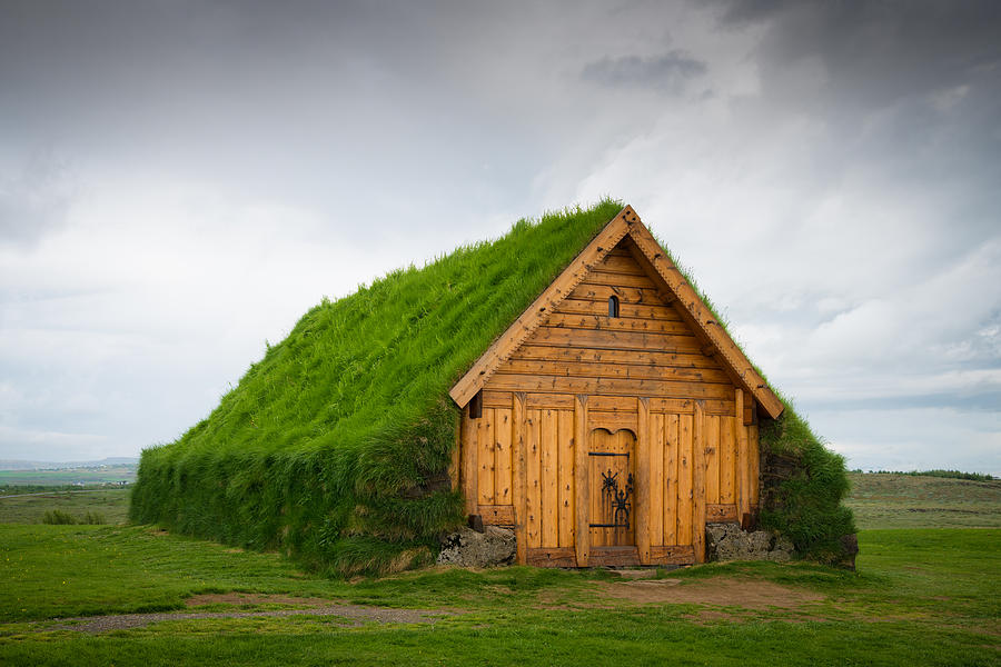 Skalholt Iceland grass roof Photograph by Matthias Hauser