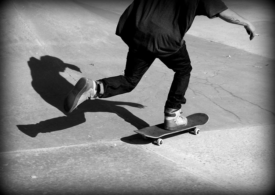 Skateboard Shadow Photograph by Fiona Kennard