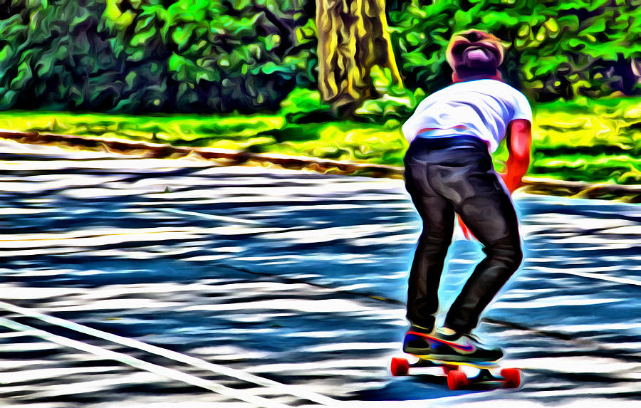Skateboarder In Central Park Photograph by Alice Gipson