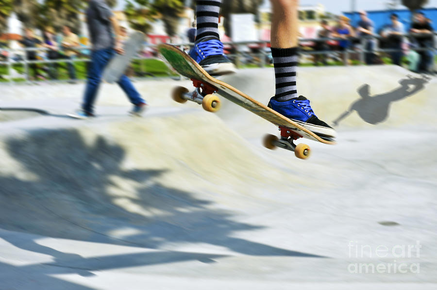 Skateboarders Catching Air Photograph by David Zanzinger