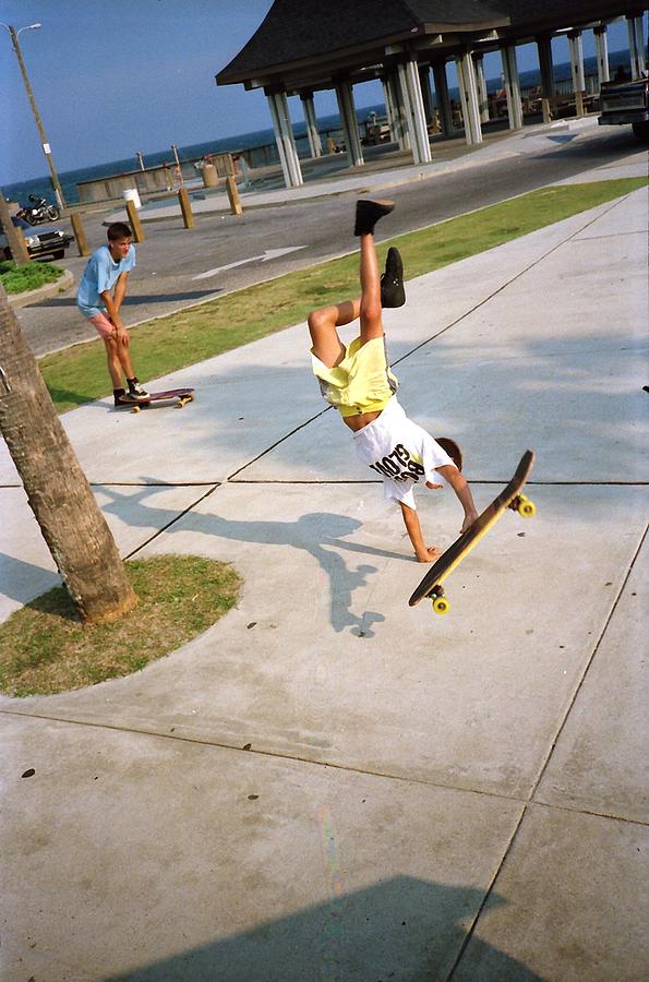 Skateboarding Gulf Shores Ala. 1988 #1 Photograph by Gary Smith