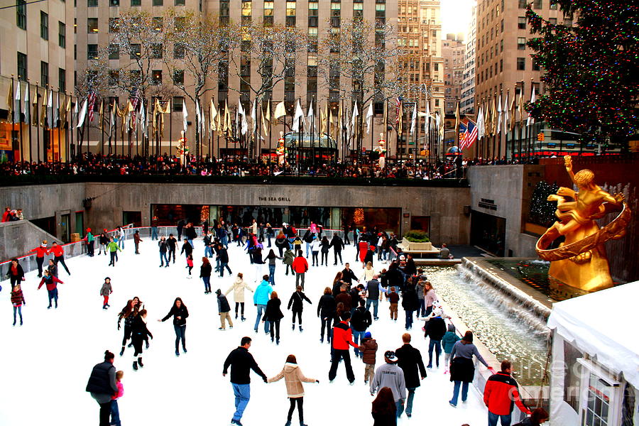 Skating at Rockefeller Center Photograph by Dora Sofia Caputo