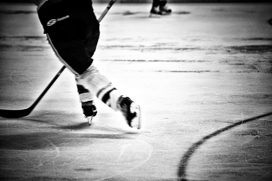Hockey Photograph - Skating Away by Karol Livote