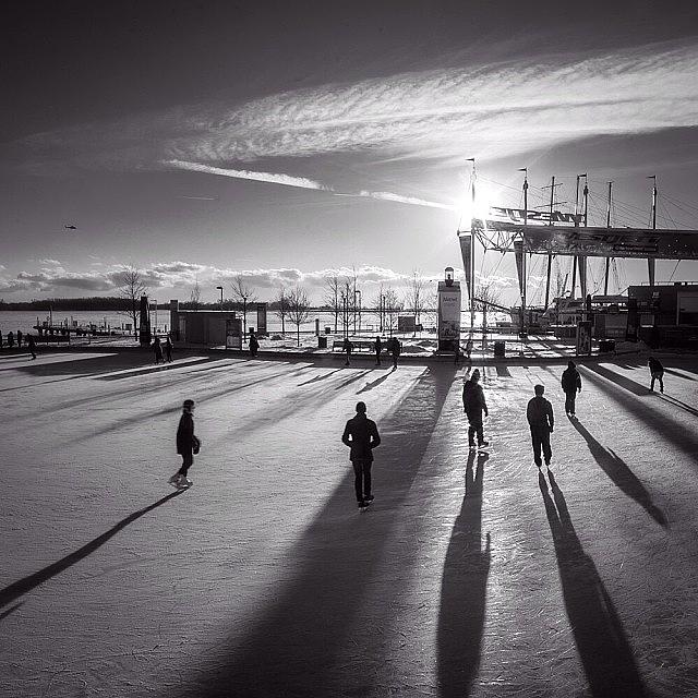 Winter Photograph - #skating #icerink #toronto #canada by Bruce Wang