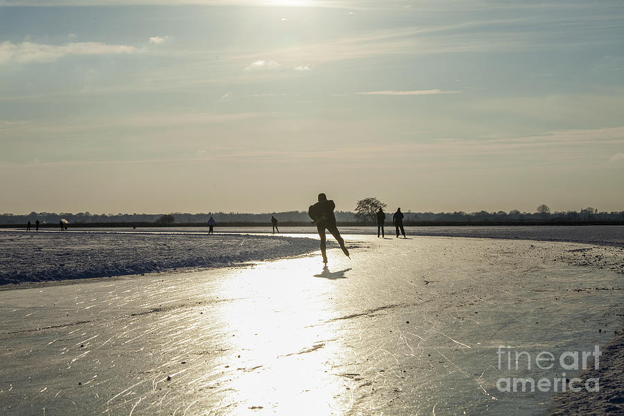 Skating On Natural Ice In The Netherlands Photograph