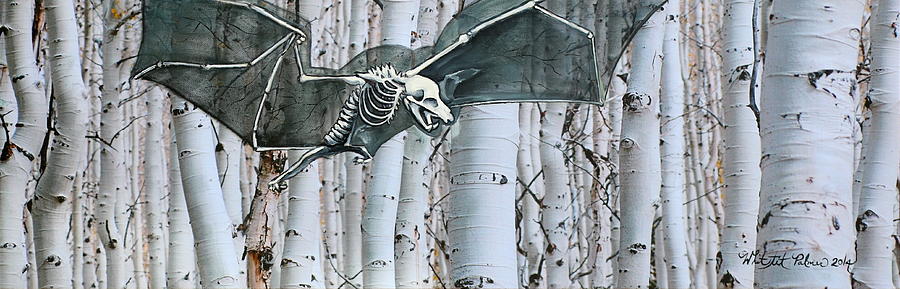 Skele Bat Painting by Whitney Palmer
