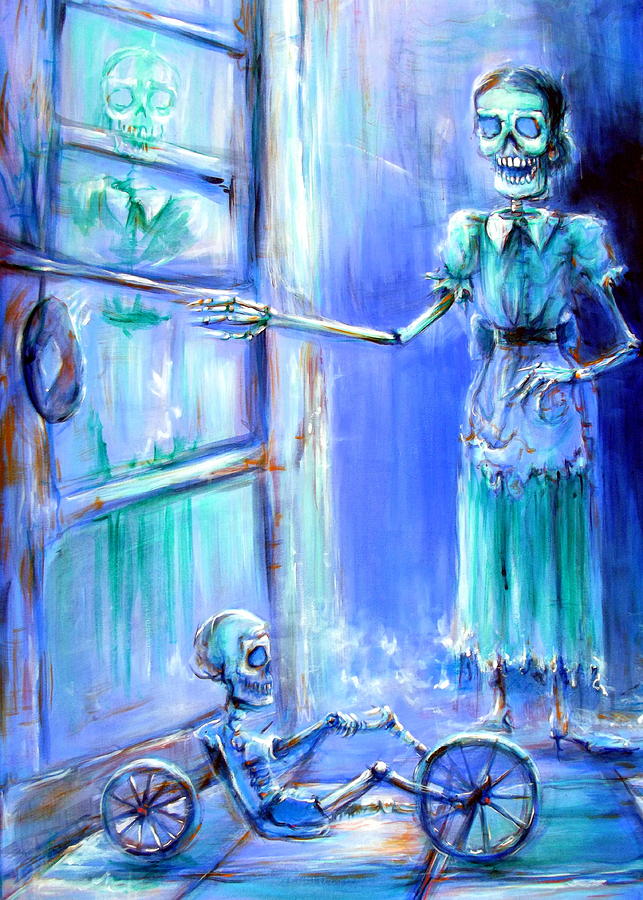 Skeleton Closet III Painting by Heather Calderon