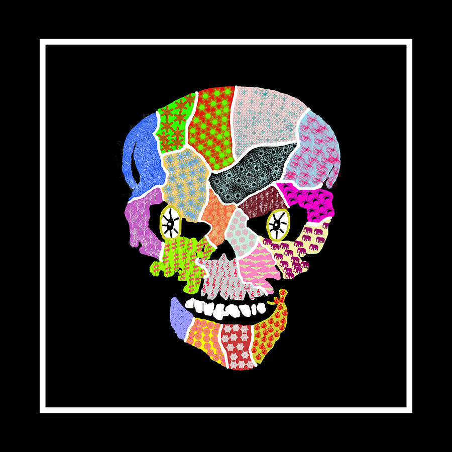 Skeleton in Full Color Digital Art by Rosalie Scanlon