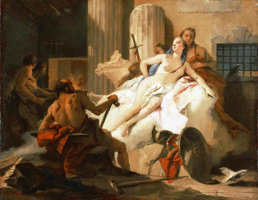 Sketch for Venus and Vulcanus Painting by Giovanni Battista Tiepolo