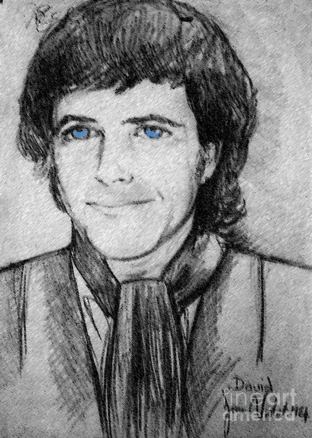 Sketch of David Essex Drawing by Joan-Violet Stretch
