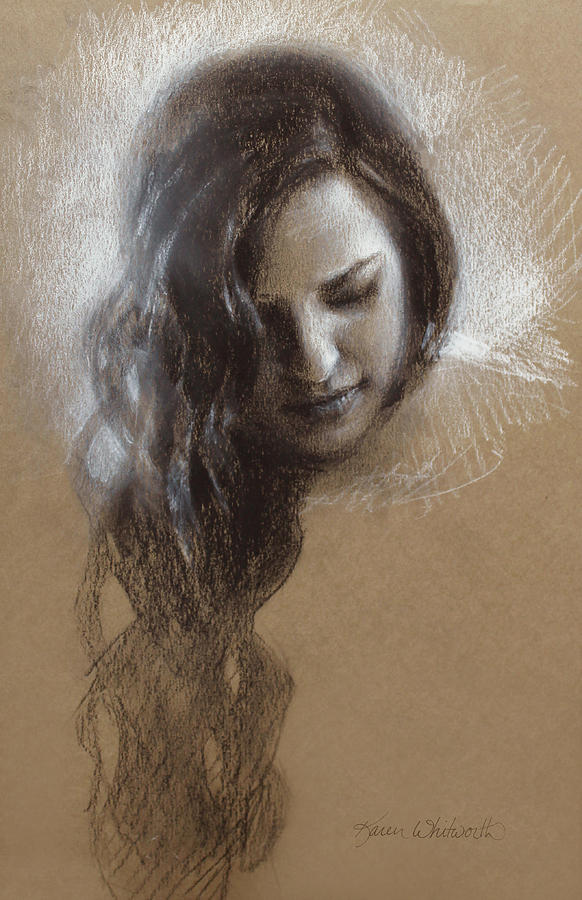 Sketch of Samantha Painting by K Whitworth