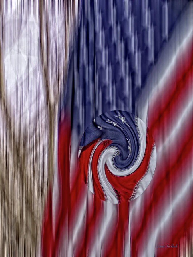 Flag Digital Art - Skewed Nation by Donna Blackhall