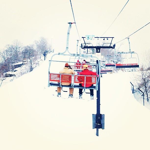 Winter Photograph - Ski Lift by Patrick Lane