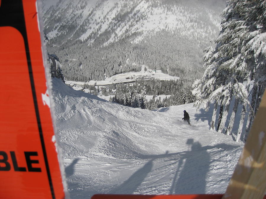 Ski Right Past Danger Sign Photograph by Kym Backland