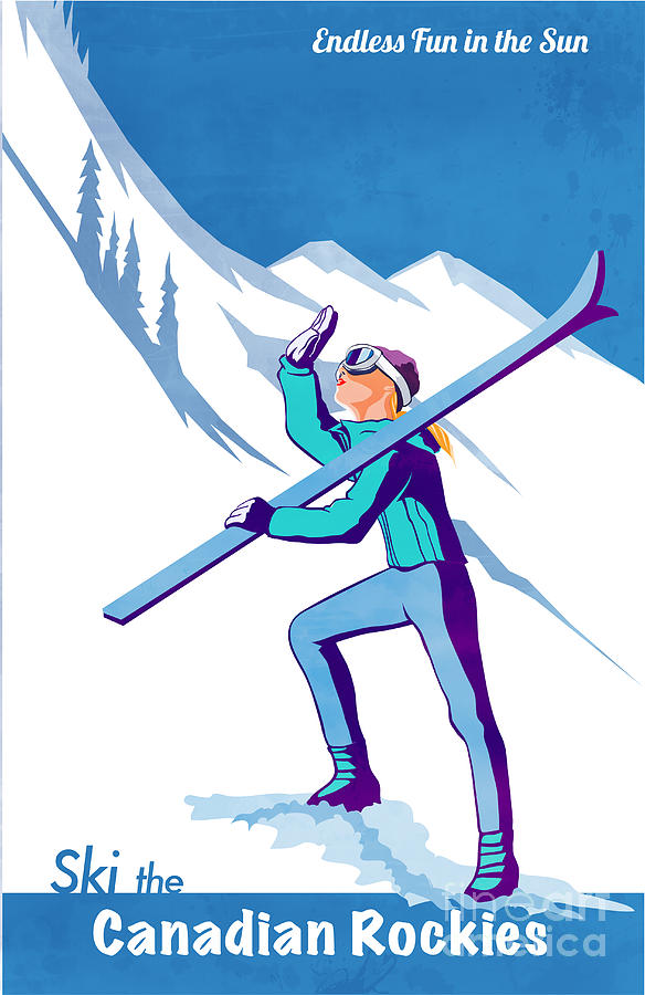 Ski the Rockies Painting by Sassan Filsoof