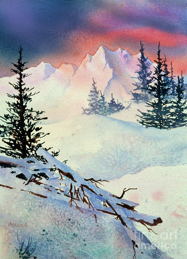 Ski View Painting by Teresa Ascone