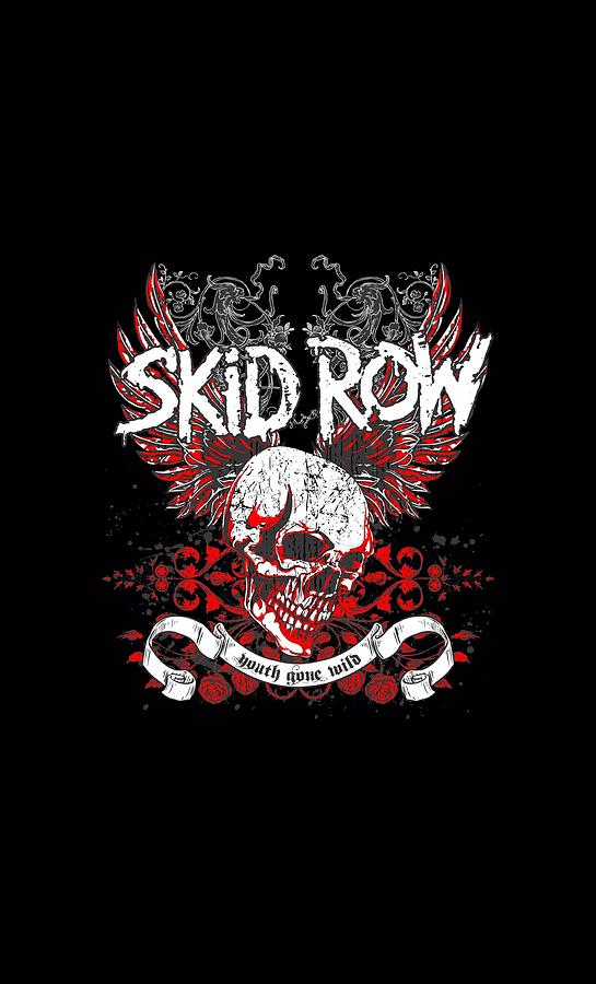 Celebrity Digital Art - Skid Row - Winged Skull by Brand A Celebrity Digital Art - Skid Row - Winged Skull by Brand A