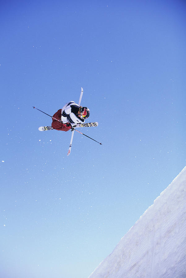 Skier Jumping Out Of The Half-pipe Photograph by Scott Markewitz | Fine ...