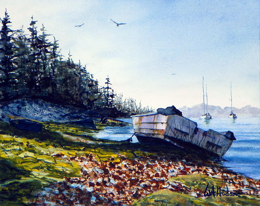 Skiff and Seaweed Painting by Bill Hudson