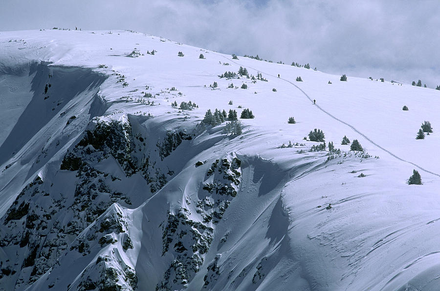 Skiing Backcountry In The Rocky Photograph by Jose Azel