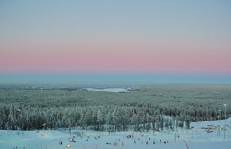 Skiing in the dusk Photograph by Irina Kartasheva - Fine Art America