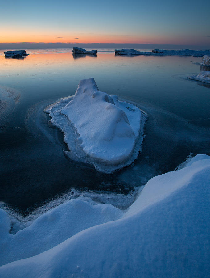 Skim Ice On The Horizon Photograph