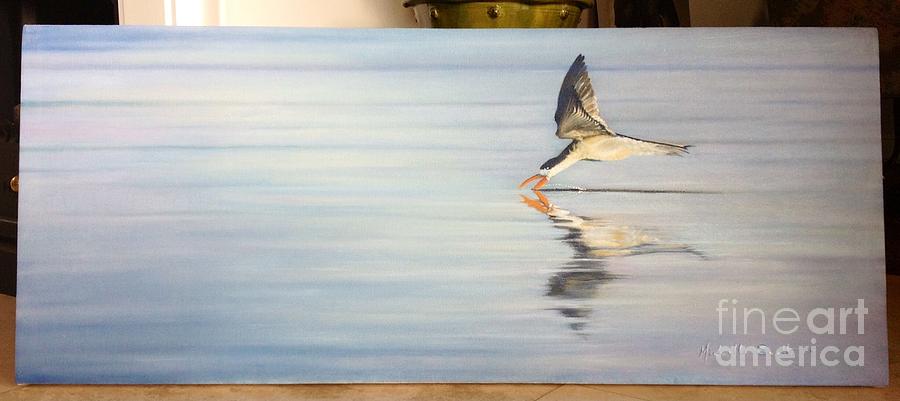 Bird Painting - Skimmer serenity - Original by Michelle Scott