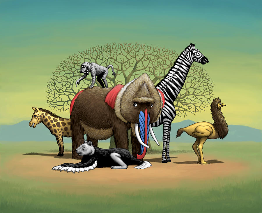 Strange Safari Digital Art by Ben Hartnett