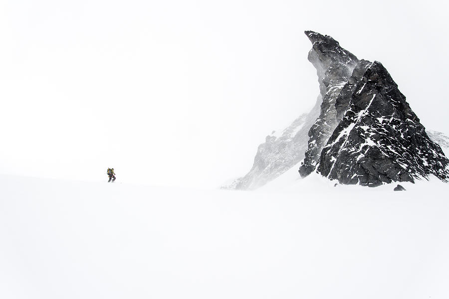 Mountain Photograph - Skinning to Friendship Col by Ian Stotesbury