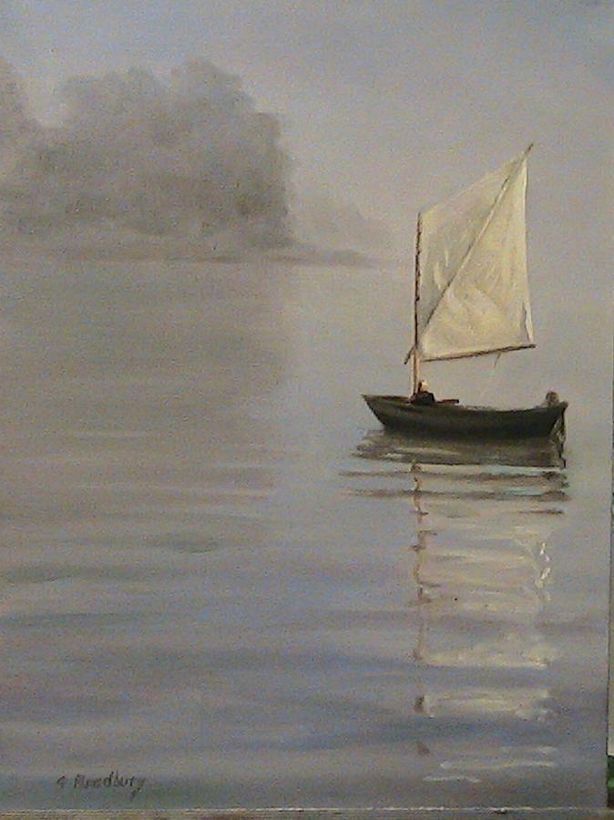 Skipjack on the Chesapeake Painting by Susan Bradbury