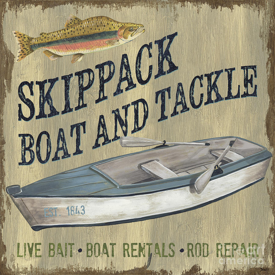 Skippack Boat and Tackle Painting by Debbie DeWitt