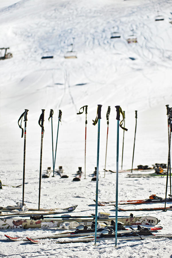 Skis And Poles Photograph by Howard Kingsnorth