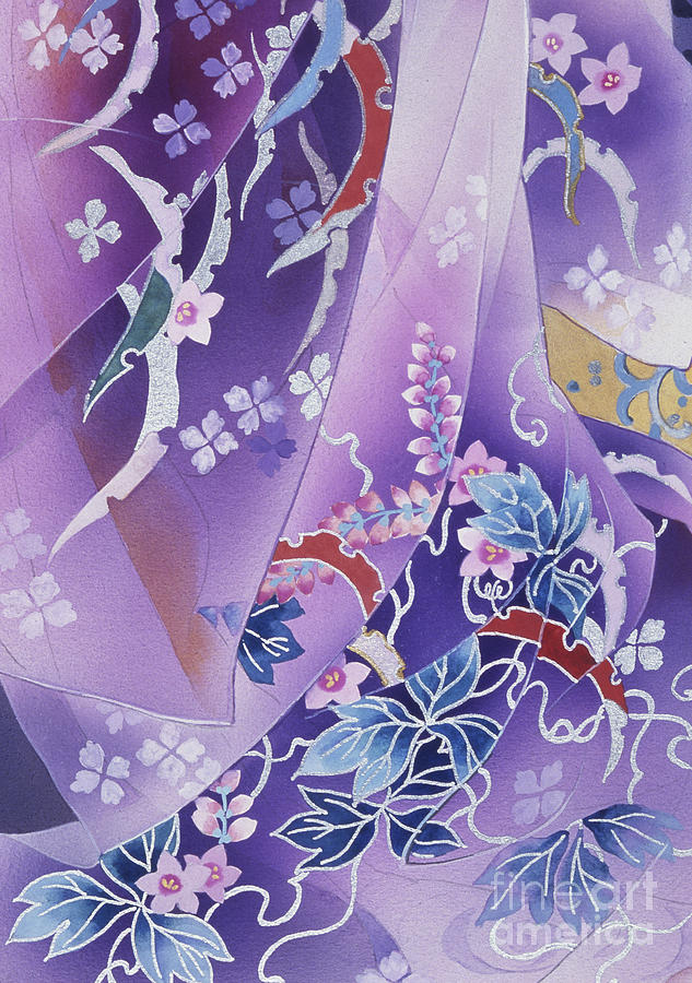 Flower Digital Art - Skiyu Purple Robe Crop by MGL Meiklejohn Graphics Licensing