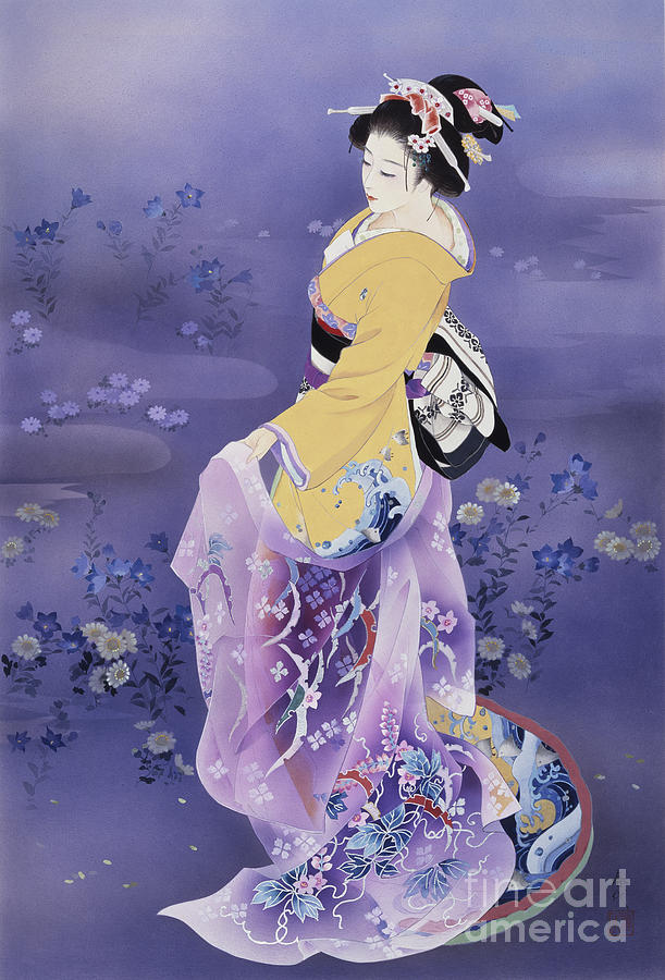Flower Digital Art - Skiyu Purple Robe by MGL Meiklejohn Graphics Licensing