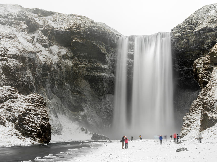 Skogafoss During Winter, One Photograph by Martin Zwick - Fine Art America