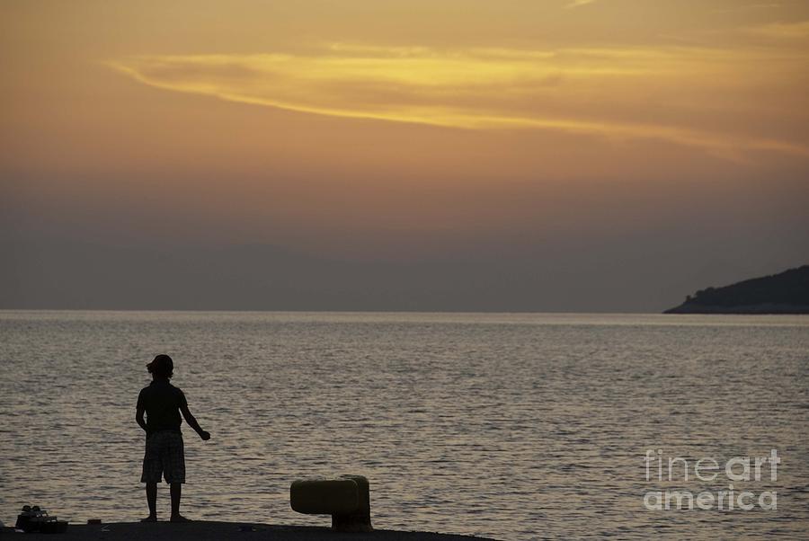 Skopelos Sunset - Fisher Boy - 2 Photograph by James Lavott