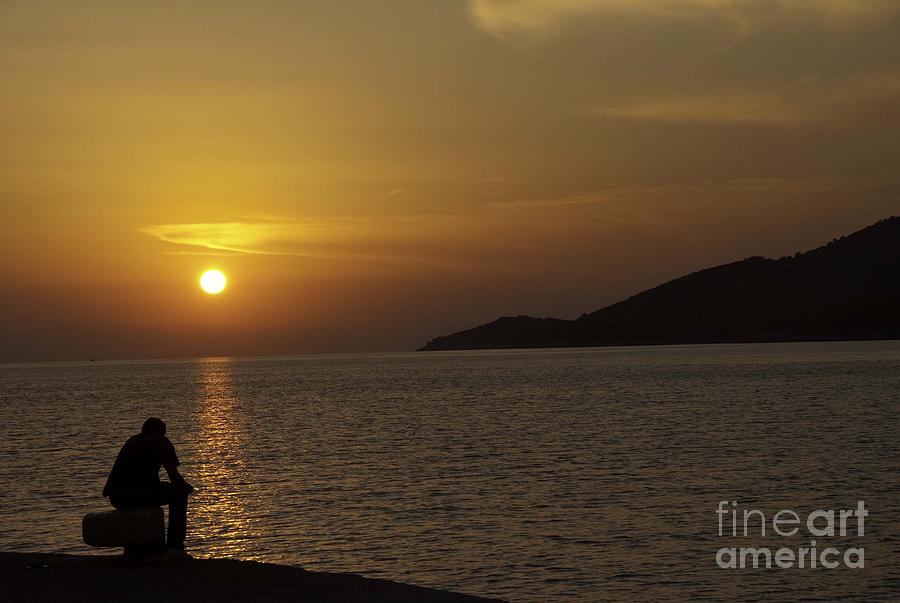 Skopelos Sunset - The Thinker - 2 Photograph by James Lavott