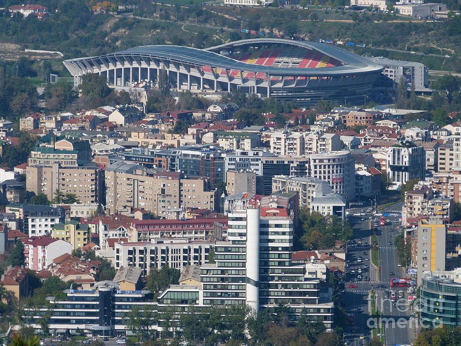 Skopje City and Stadium Photograph by Phil Banks