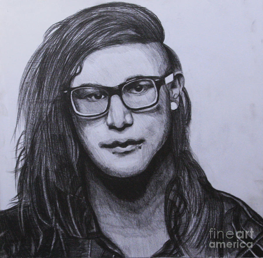 Skrillex Pencil Portrait Painting by Sanjeev Babbar - Fine Art America