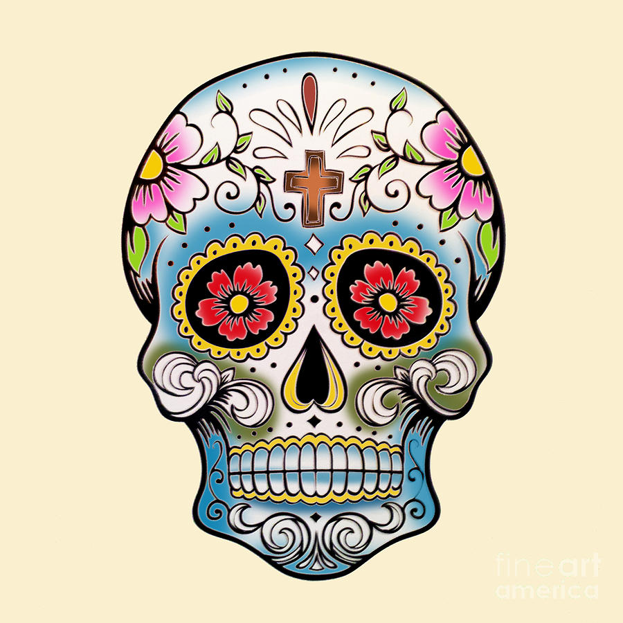 Skull Tattoo Digital Art by Mark Ashkenazi