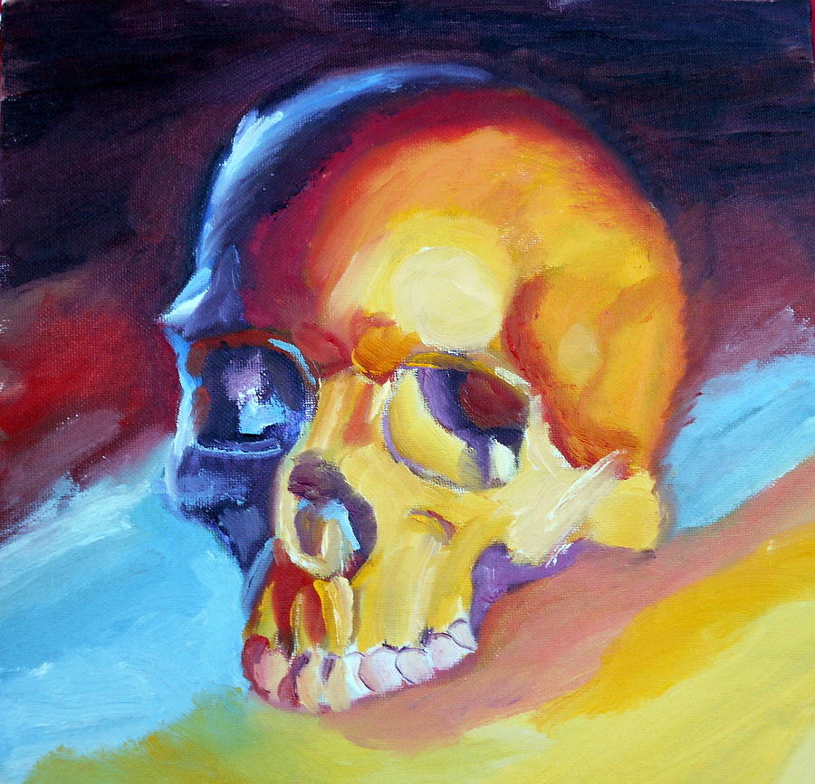Still Life Painting - Skull by AJ Devlin