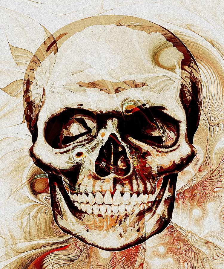 Skeleton Digital Art - Skull by Anastasiya Malakhova