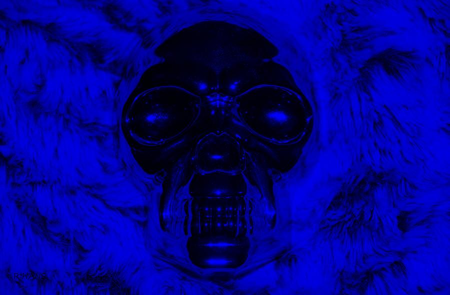 SKULL in BLUE Photograph by Rob Hans