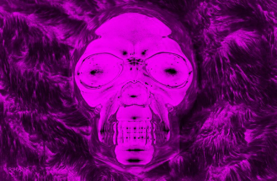 SKULL in NEGATIVE PURPLE Photograph by Rob Hans