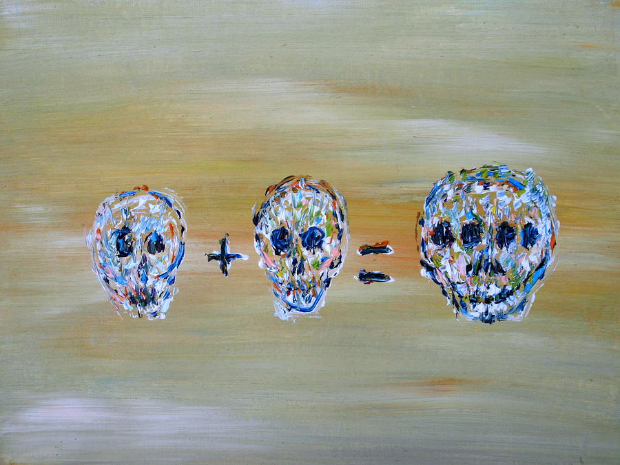 Skull Mathematics Painting by Fabrizio Cassetta