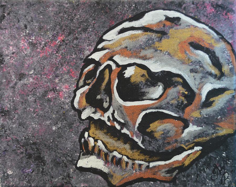 Skull Painting - Skull by Meganne Peck