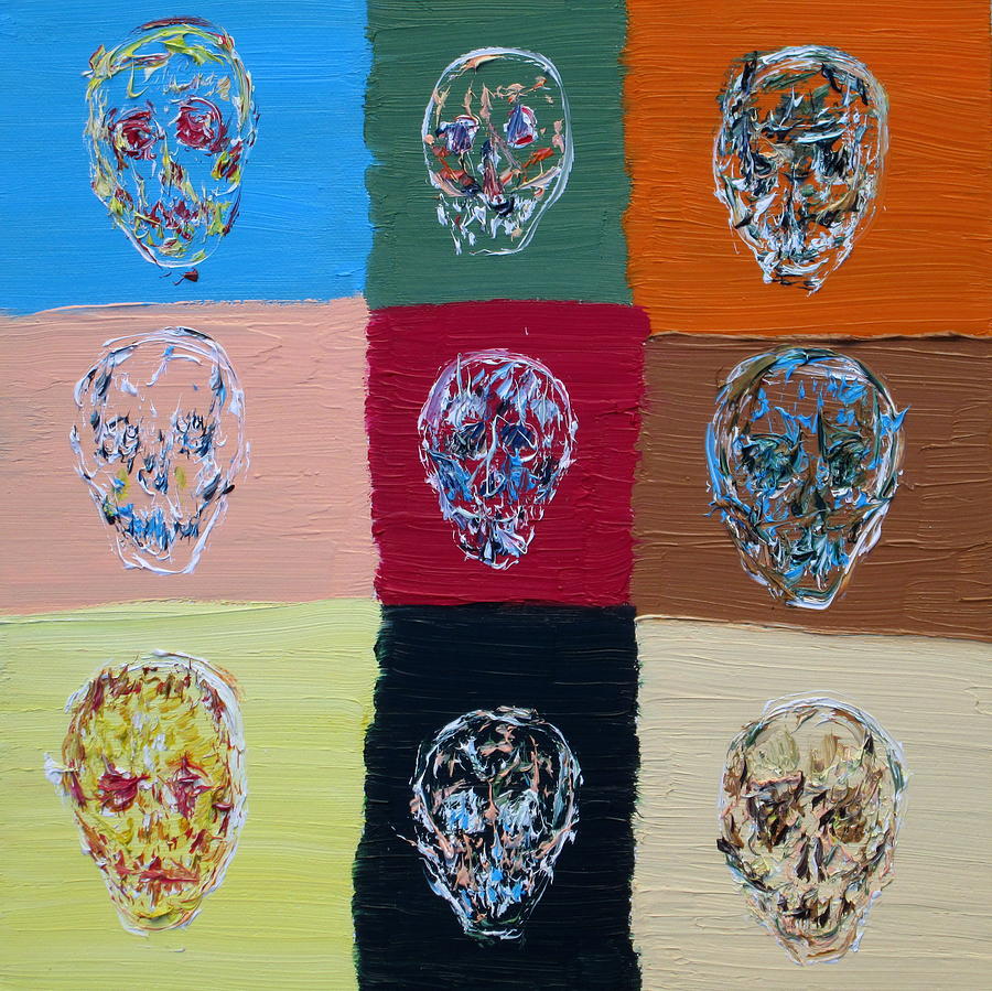 Skull Pop Nine Painting by Fabrizio Cassetta