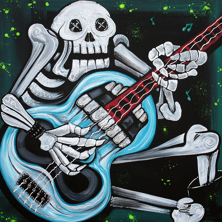 Music Painting - Skull Rock by Laura Barbosa Music Painting - Skull Rock by Laura Barbosa