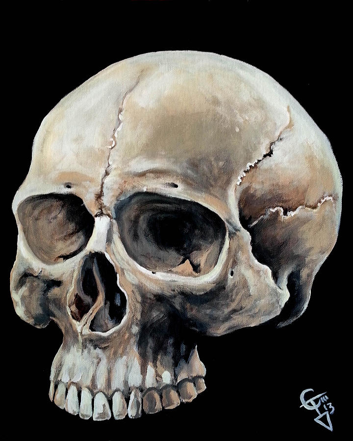 Skull Painting by Tom Carlton