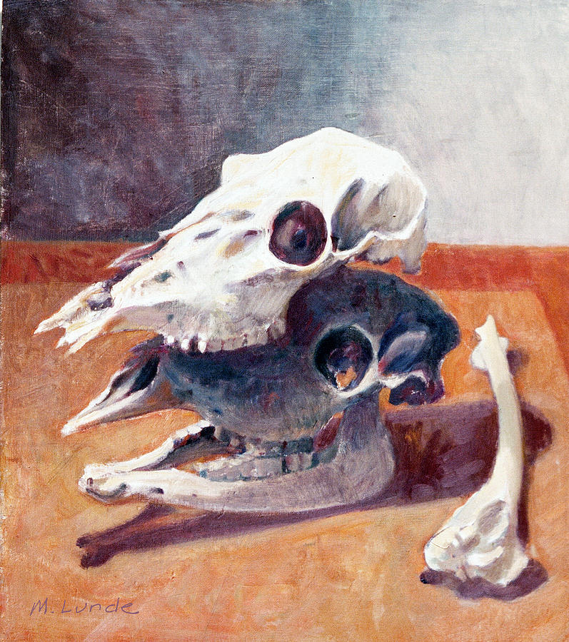 Skulls and Bone Painting by Mark Lunde